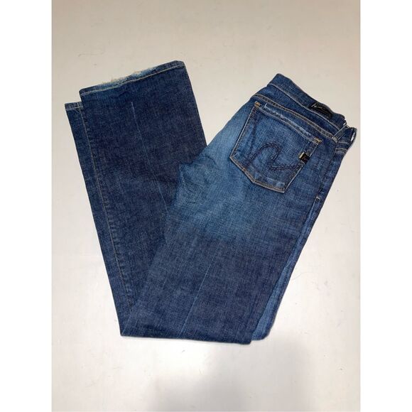 Citizens of‎ Humanity Dita Petite Bootcut Jeans Women 27 Dark Blue Boho Low Rise - Picture 1 of 11